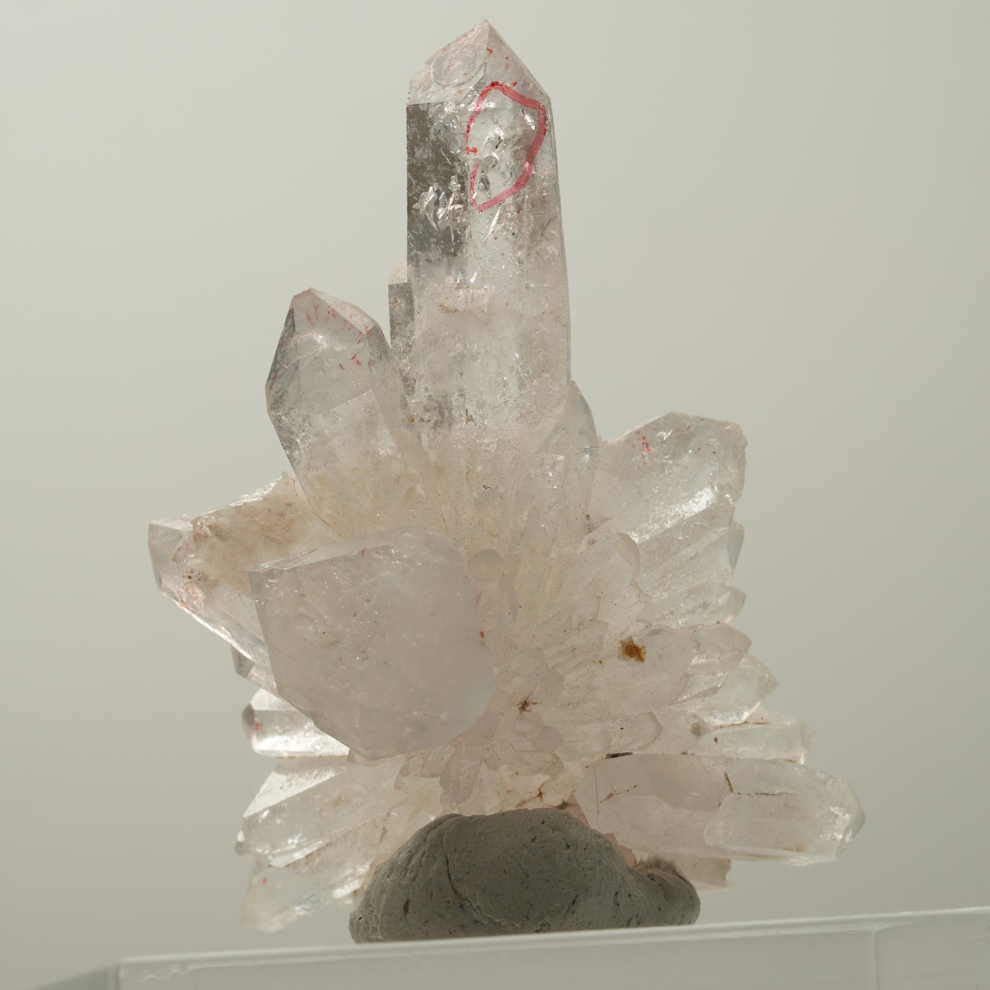 Enhydro Phantom Rauchquarz Skelett Spitzen, 1x Blase Goboboseb, Namibia 55*41*21mm #14034