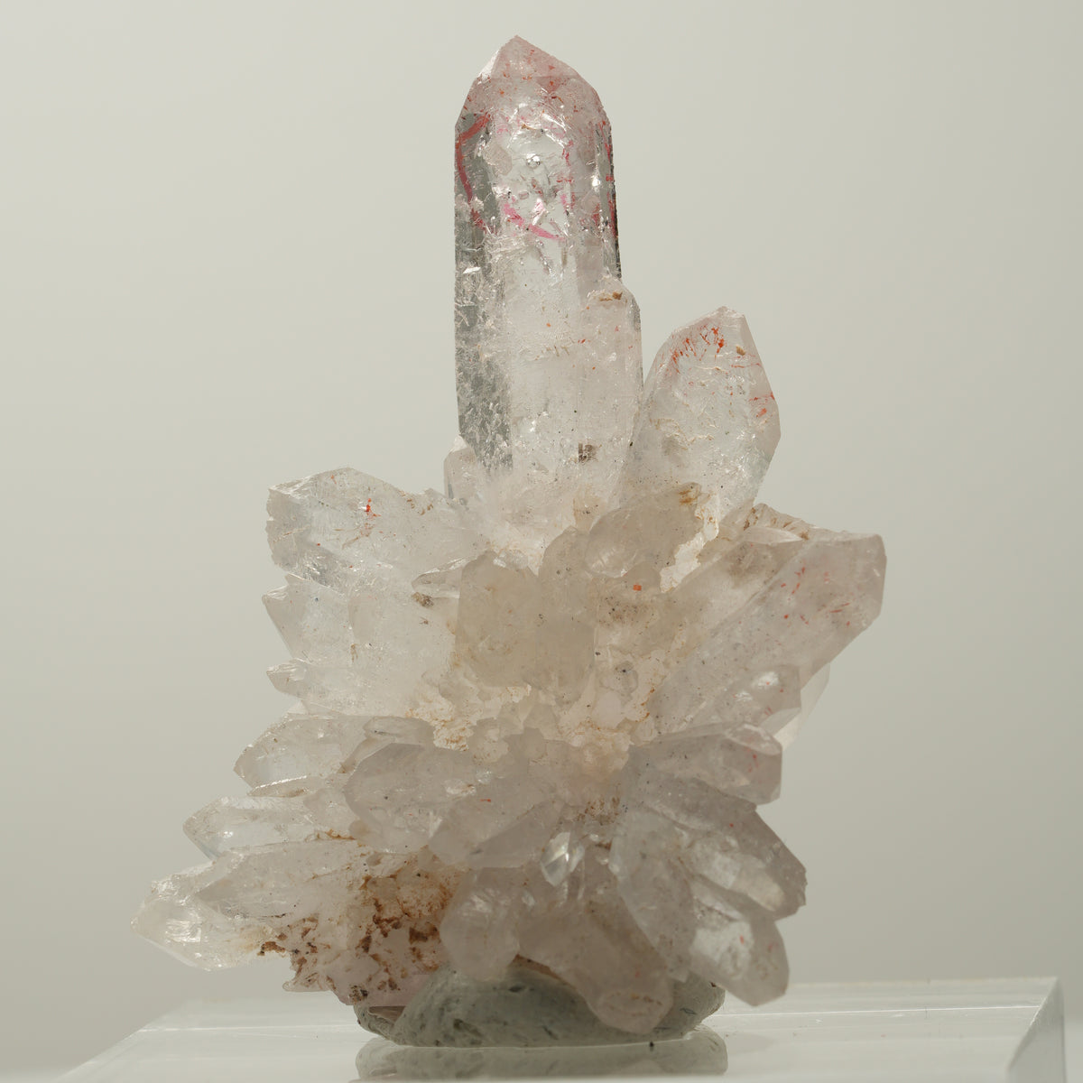 Enhydro Phantom Rauchquarz Skelett Spitzen, 1x Blase Goboboseb, Namibia 55*41*21mm #14034