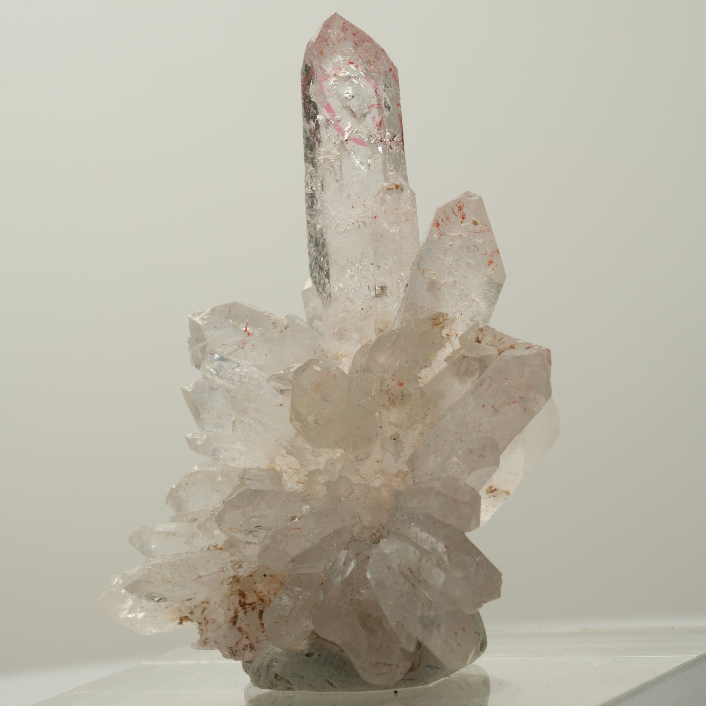 Enhydro Phantom Rauchquarz Skelett Spitzen, 1x Blase Goboboseb, Namibia 55*41*21mm #14034