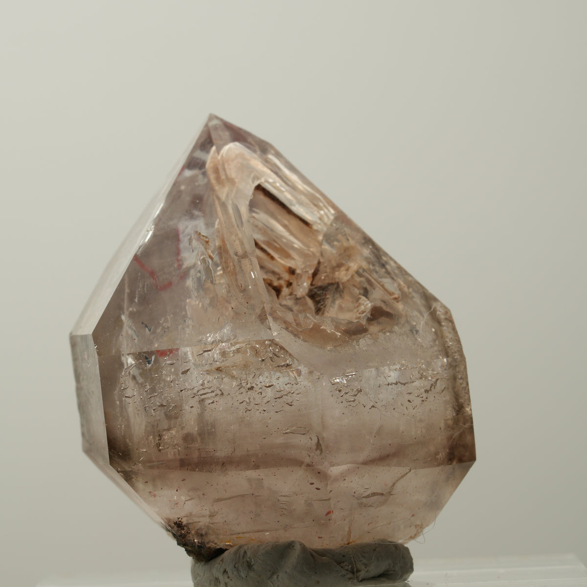 Enhydro Skelett Fenster Phantom Rauchquarz Zepter, 2x Blase Goboboseb, Namibia 41*33*28mm #14037