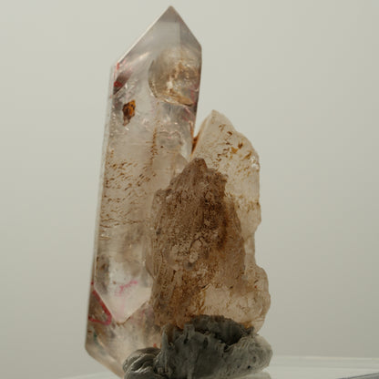 Enhydro Phantom Rauchquarz Skelett Doppelender, 6x Blase Goboboseb, Namibia 52*27*27mm #14038
