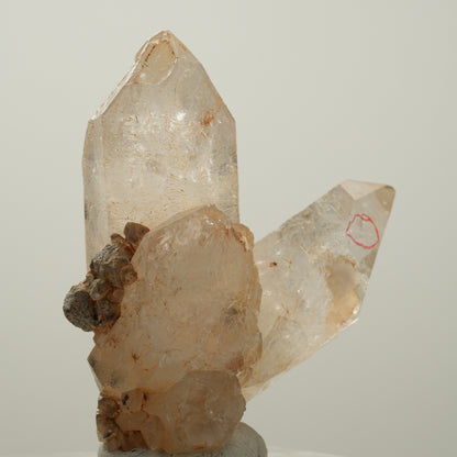 Enhydro Phantom Rauchquarz Skelett Spitzen, 1x Blase Goboboseb, Namibia 58*50*24mm #14041