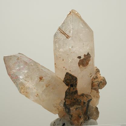Enhydro Phantom Rauchquarz Skelett Spitzen, 1x Blase Goboboseb, Namibia 58*50*24mm #14041