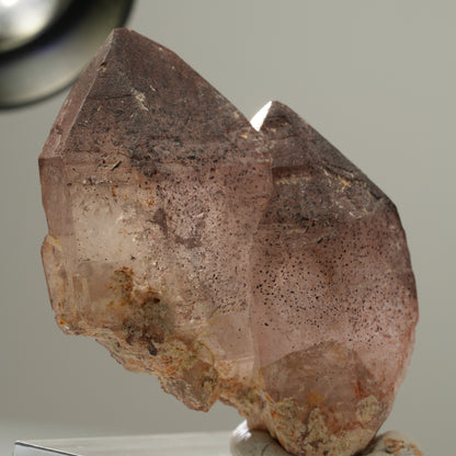 Skelett Phantom Amethyst Spitzen Gruppe mit Hämatit Brandberg Namibia 55*43*22mm #14042