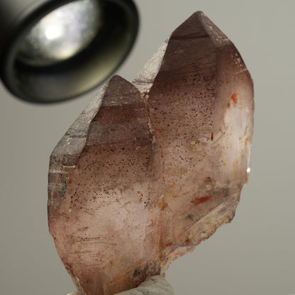 Skelett Phantom Amethyst Spitzen Gruppe mit Hämatit Brandberg Namibia 55*43*22mm #14042