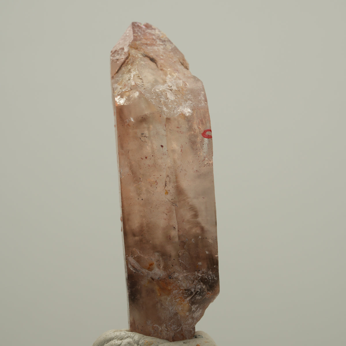 Enhydro Phantom Rauchquarz Skelett Doppelender, 1x Blase Goboboseb, Namibia 52*15*14mm #14044