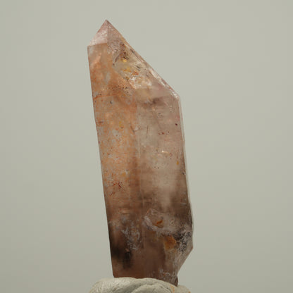 Enhydro Phantom Rauchquarz Skelett Doppelender, 1x Blase Goboboseb, Namibia 52*15*14mm #14044