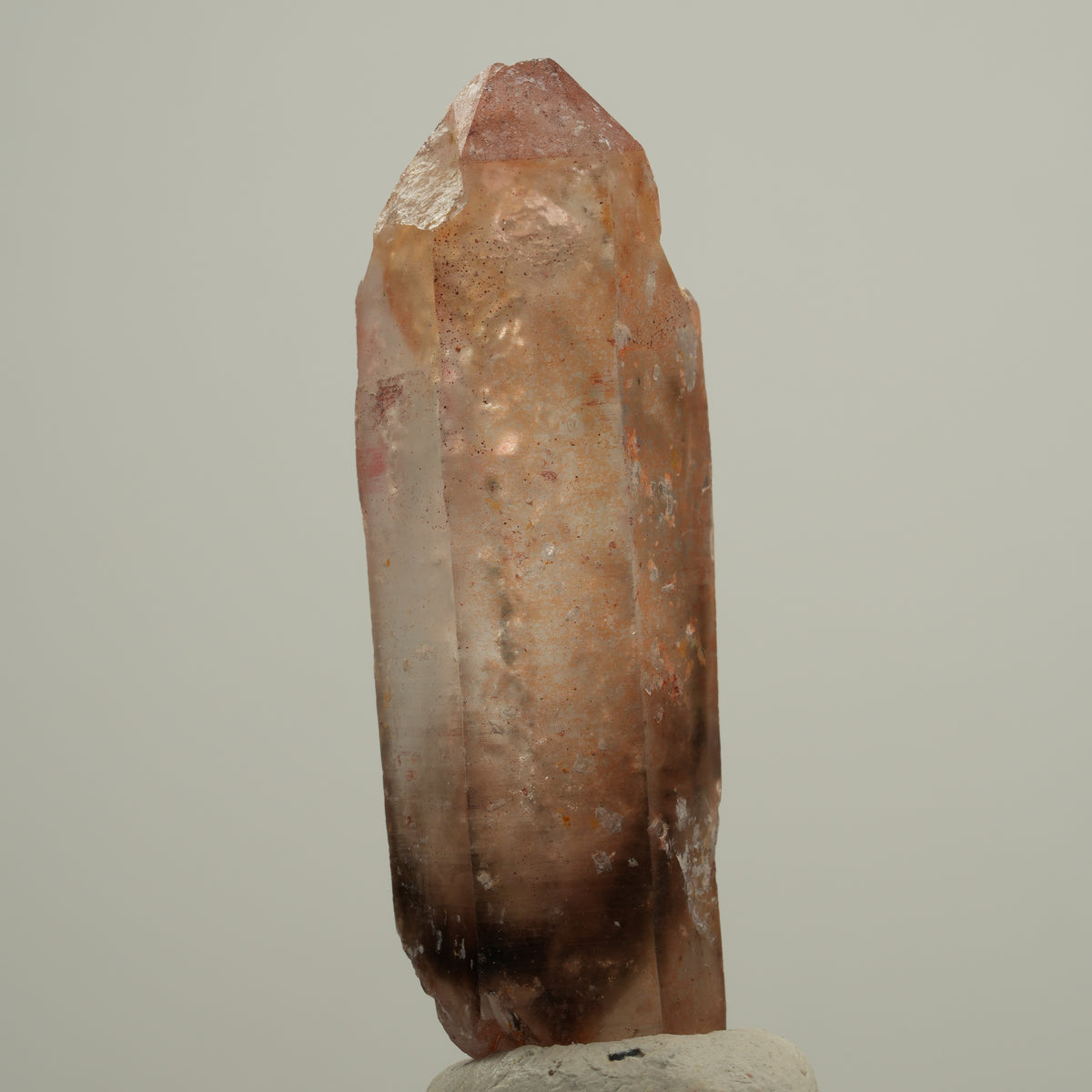 Enhydro Phantom Rauchquarz Skelett Doppelender, 1x Blase Goboboseb, Namibia 52*15*14mm #14044