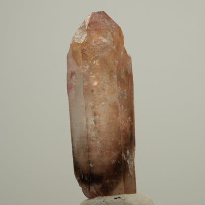 Enhydro Phantom Rauchquarz Skelett Doppelender, 1x Blase Goboboseb, Namibia 52*15*14mm #14044