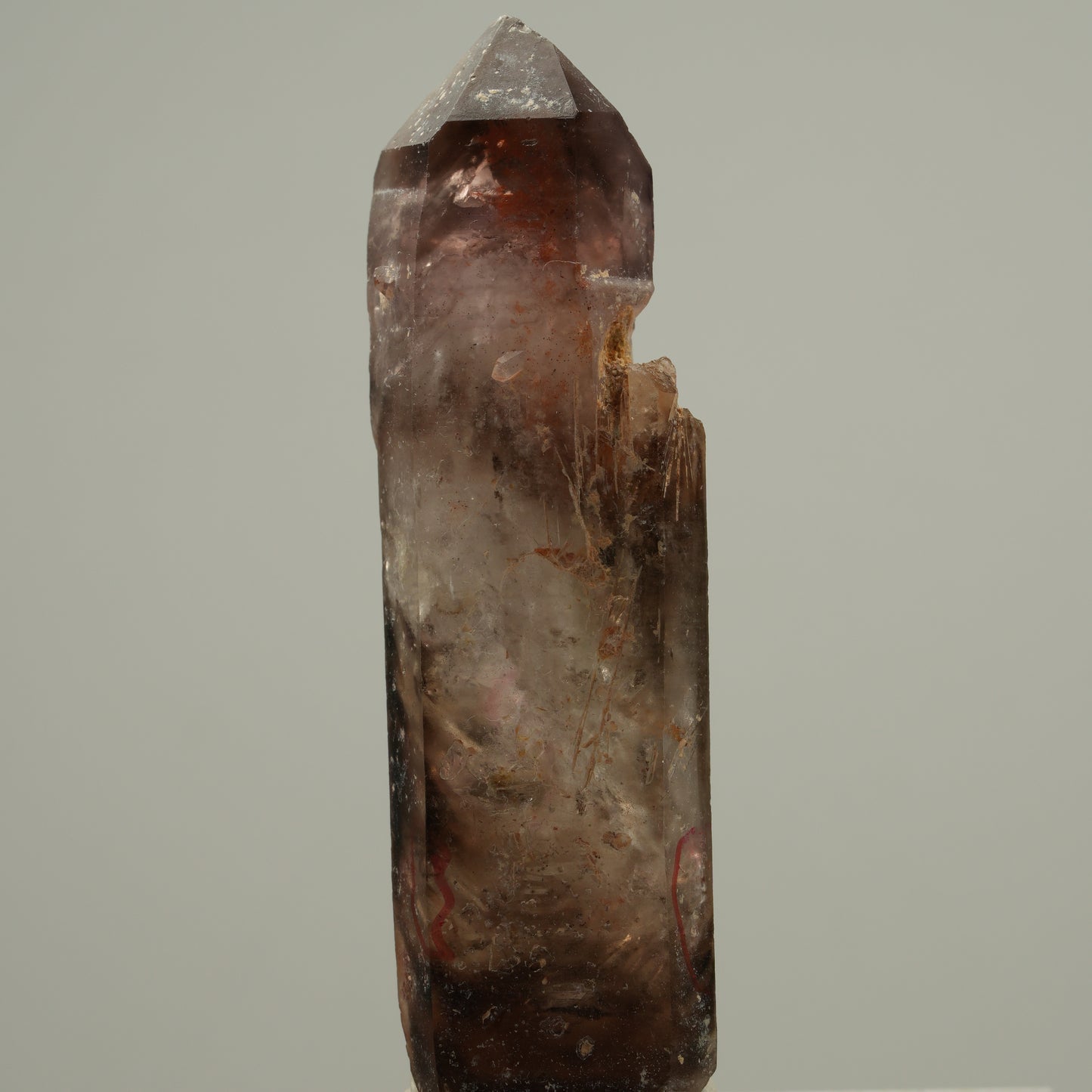 Enhydro Skelett Fenster Phantom Rauchquarz, 5x Blase Goboboseb, Namibia 60*17*11mm #14047