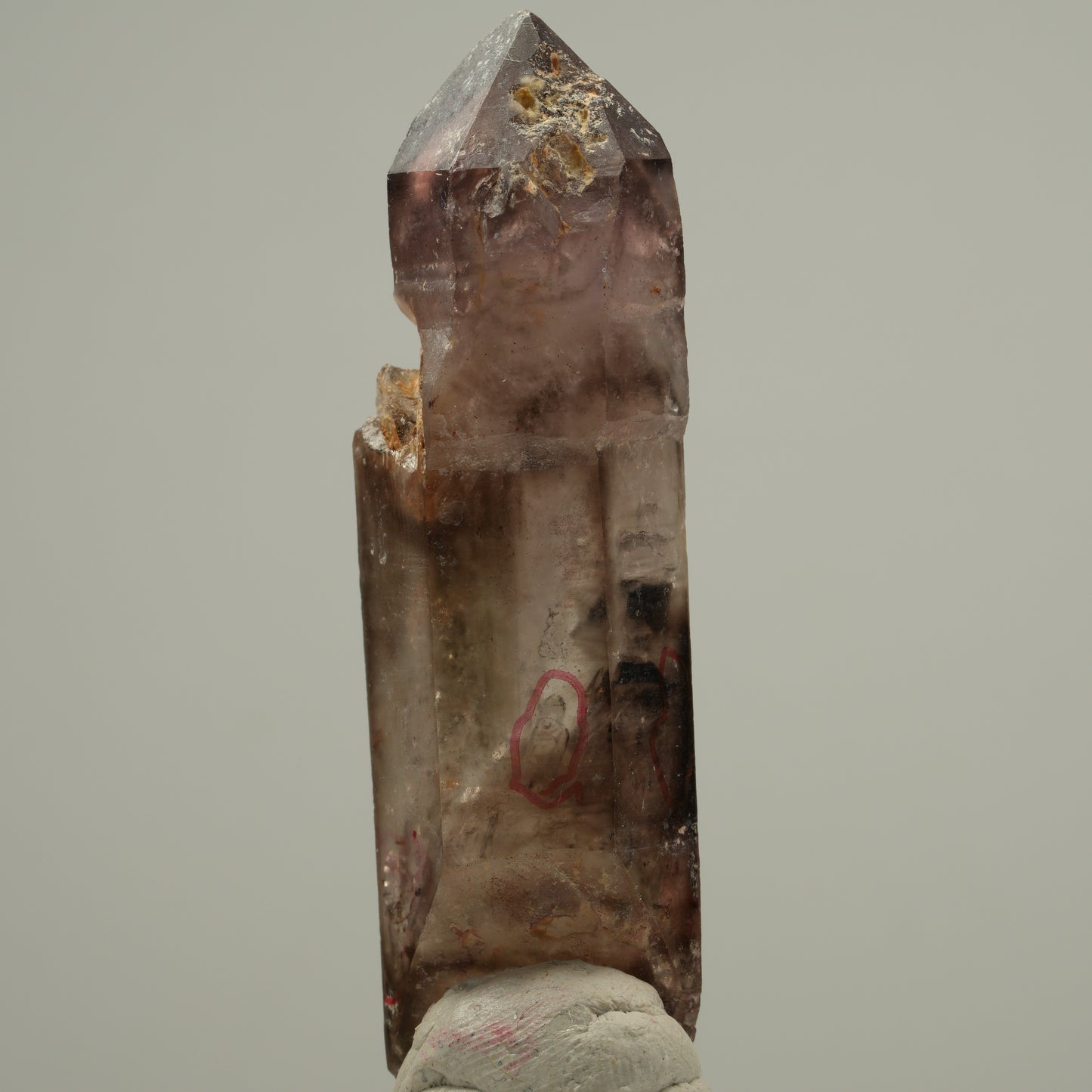 Enhydro Skelett Fenster Phantom Rauchquarz, 5x Blase Goboboseb, Namibia 60*17*11mm #14047