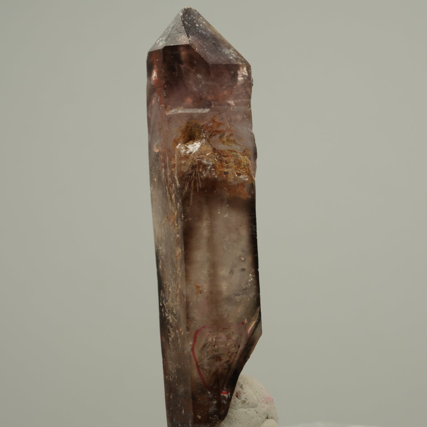 Enhydro Skelett Fenster Phantom Rauchquarz, 5x Blase Goboboseb, Namibia 60*17*11mm #14047