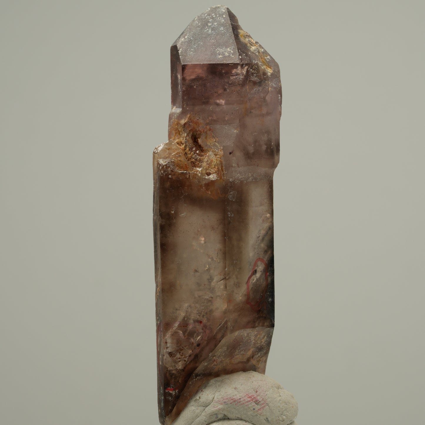 Enhydro Skelett Fenster Phantom Rauchquarz, 5x Blase Goboboseb, Namibia 60*17*11mm #14047