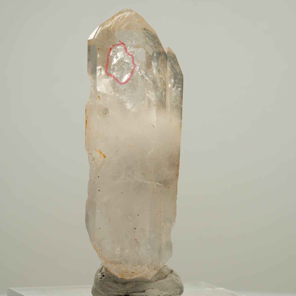Enhydro Phantom Rauchquarz Skelett Doppelender, 1x Blase Goboboseb, Namibia 66*23*18mm #14048
