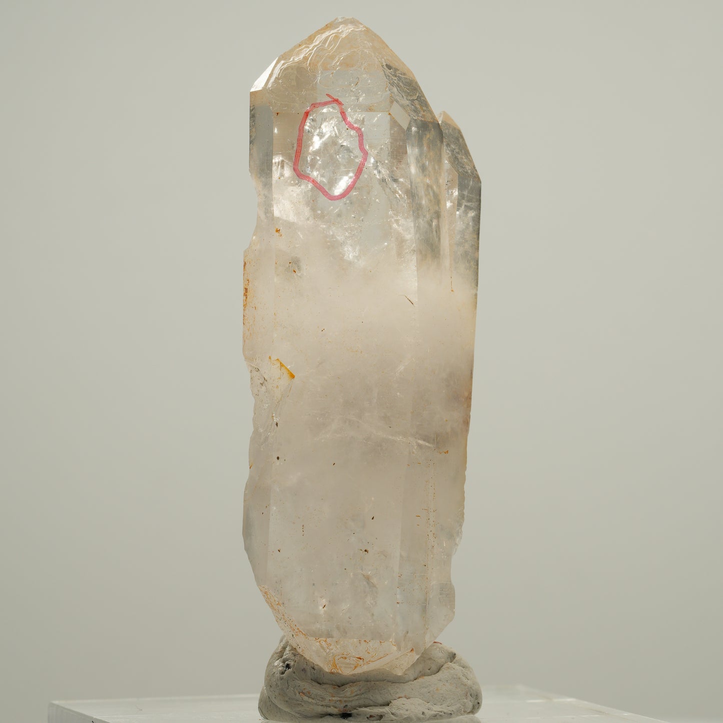 Enhydro Phantom Rauchquarz Skelett Doppelender, 1x Blase Goboboseb, Namibia 66*23*18mm #14048