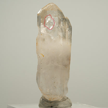 Enhydro Phantom Rauchquarz Skelett Doppelender, 1x Blase Goboboseb, Namibia 66*23*18mm #14048