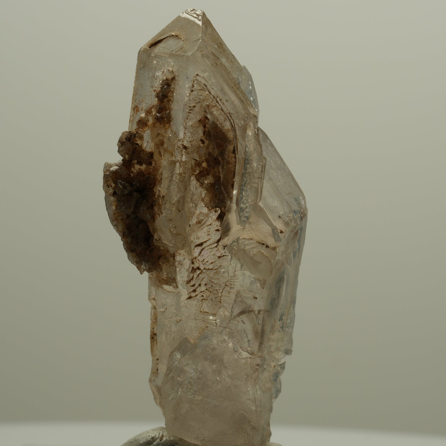 Skelett Fenster Phantom Rauchquarz Zepter Spitze Goboboseb, Namibia 57*26*18mm #14053