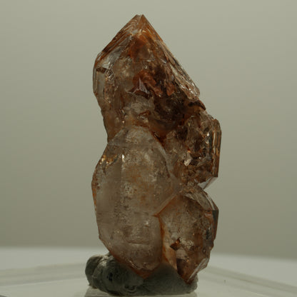 Skelett Phantom Rauchquarz Fenster Zepter Doppelender Spitze Goboboseb Namibia 44*21*16mm #14058