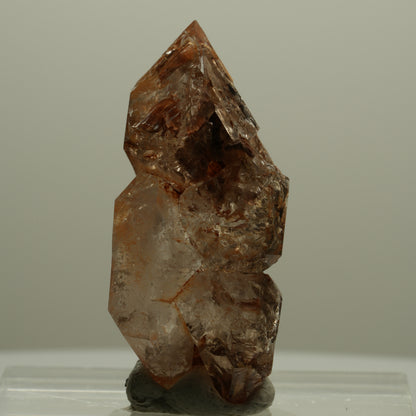 Skelett Phantom Rauchquarz Fenster Zepter Doppelender Spitze Goboboseb Namibia 44*21*16mm #14058