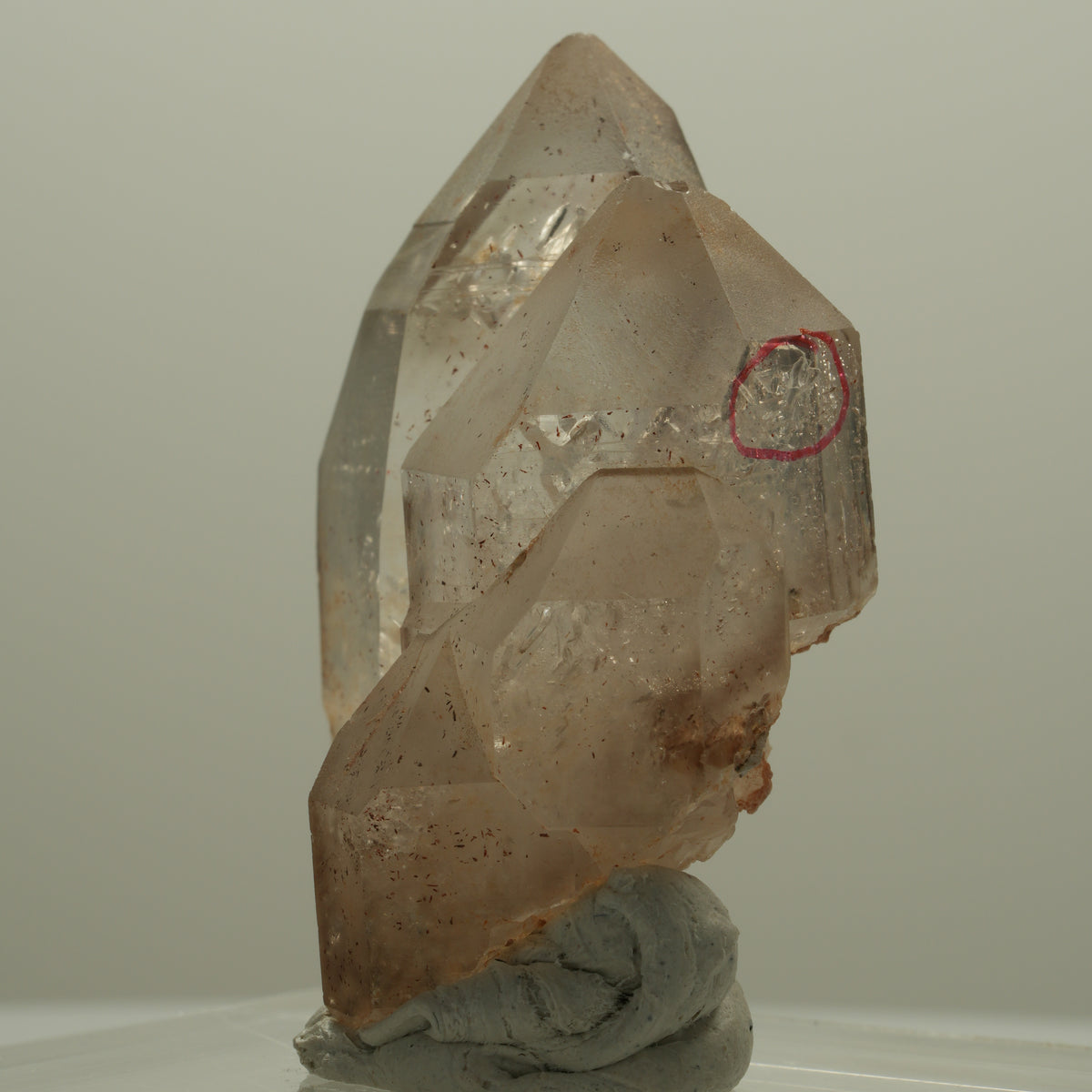Enhydro Phantom Rauchquarz Skelett Spitzen, 1x Blase Goboboseb, Namibia 49*35*25mm #14059