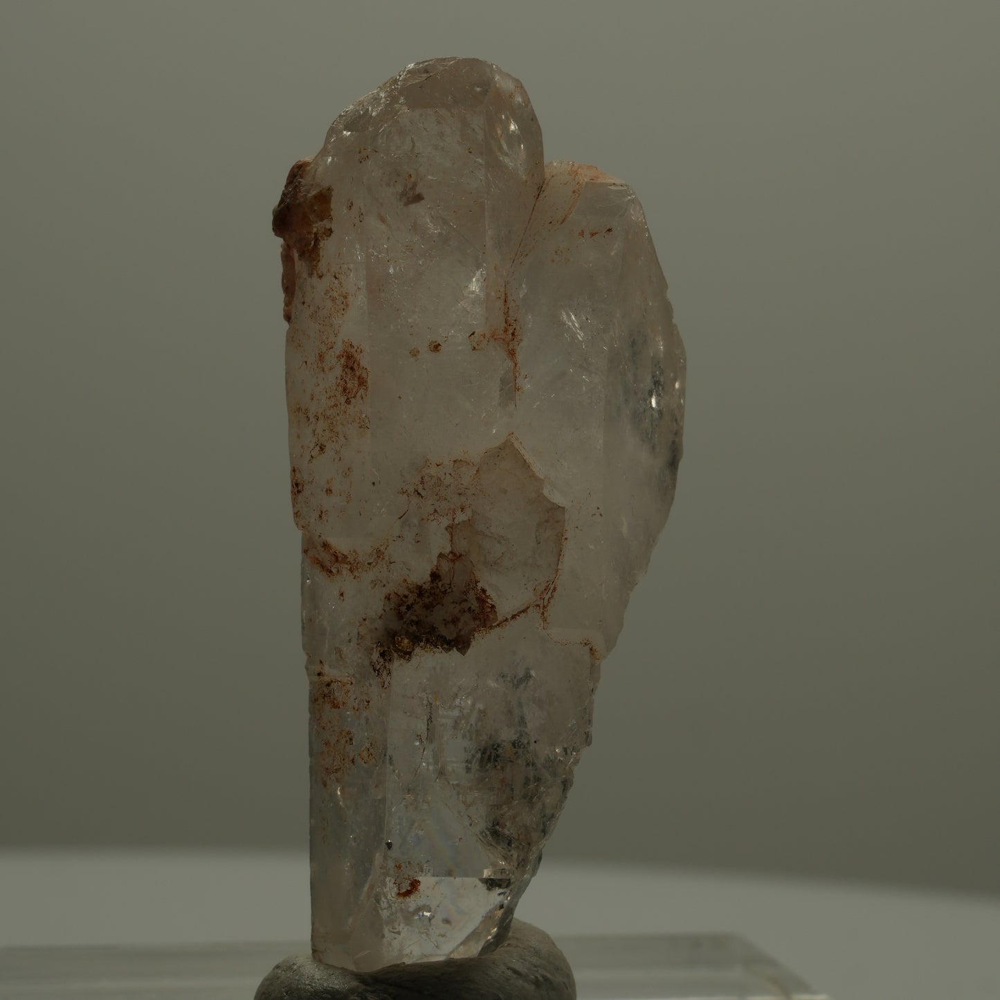 Skelett Phantom Rauchquarz Zepter Doppel- Trippelender Goboboseb, Namibia 47*21*17mm #14063