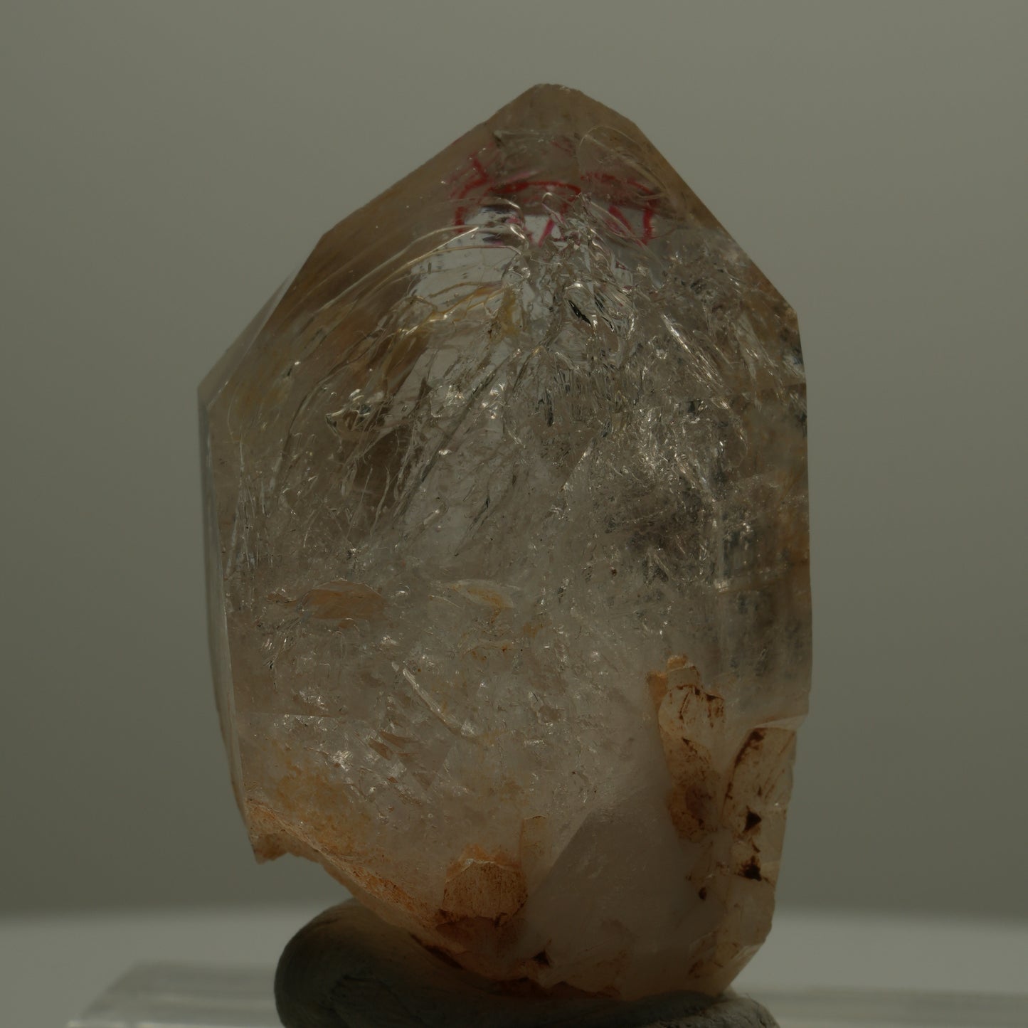 Enhydro Skelett Fenster Phantom Rauchquarz Zepter, 1x Blase Goboboseb, Namibia 46*29*28mm #14064