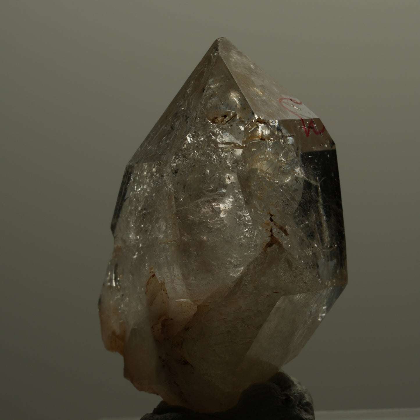 Enhydro Skelett Fenster Phantom Rauchquarz Zepter, 1x Blase Goboboseb, Namibia 46*29*28mm #14064
