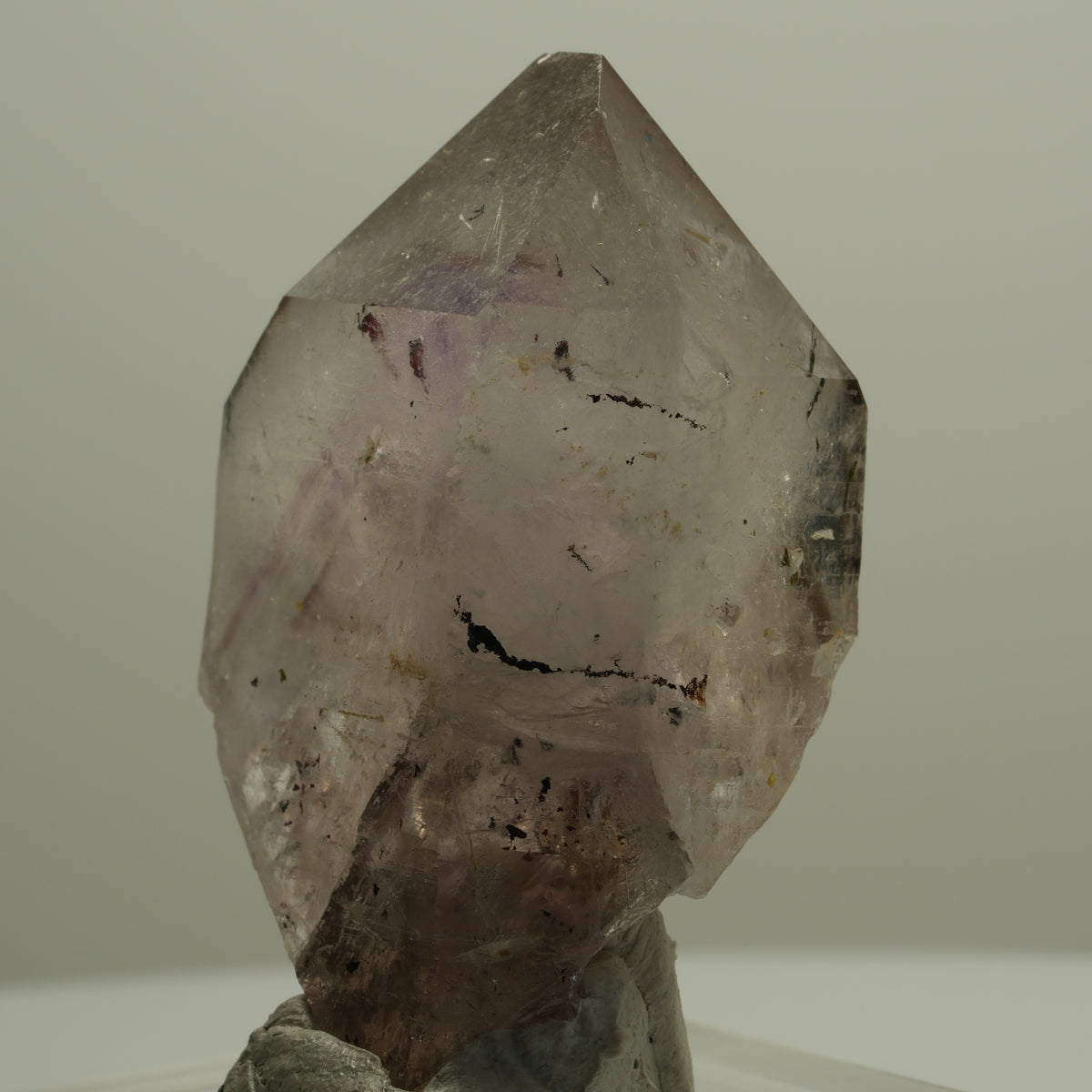 Harlekin Skelett Phantom Amethyst mit Analcim, Epidot Streep Mine, Namibia 53*34*23mm #14065