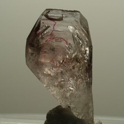 Enhydro Skelett Fenster Phantom Rauchquarz, 5x Blase Goboboseb, Namibia 42*24*12mm #14066