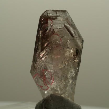 Enhydro Skelett Fenster Phantom Rauchquarz, 5x Blase Goboboseb, Namibia 42*24*12mm #14066