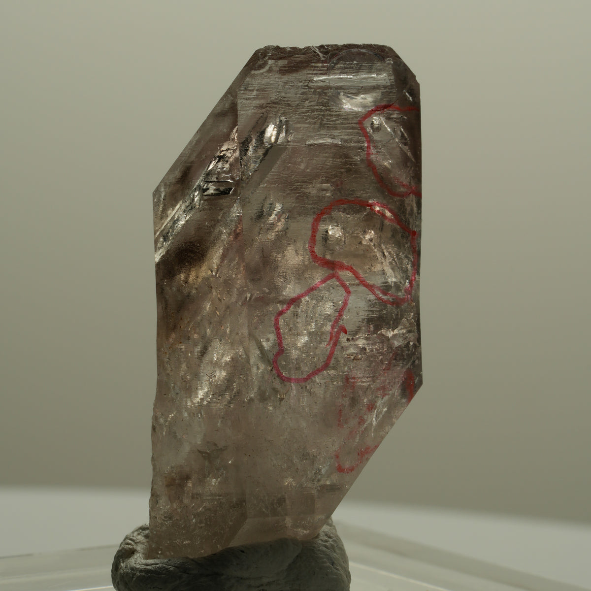 Enhydro Skelett Fenster Phantom Rauchquarz, 5x Blase Goboboseb, Namibia 42*24*12mm #14066