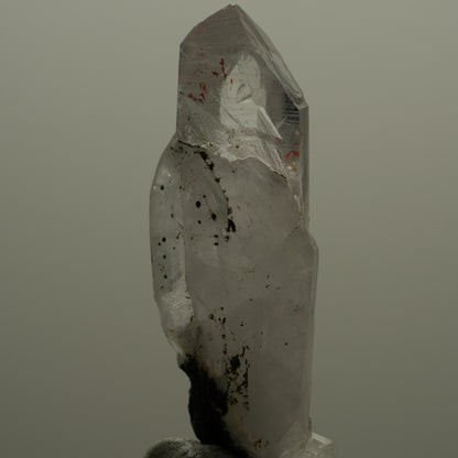 Enhydro Harlekin Lemurian Rauchquarz Spitze, 1x Blase Streep Mine, Namibia 60*20*15mm #14067