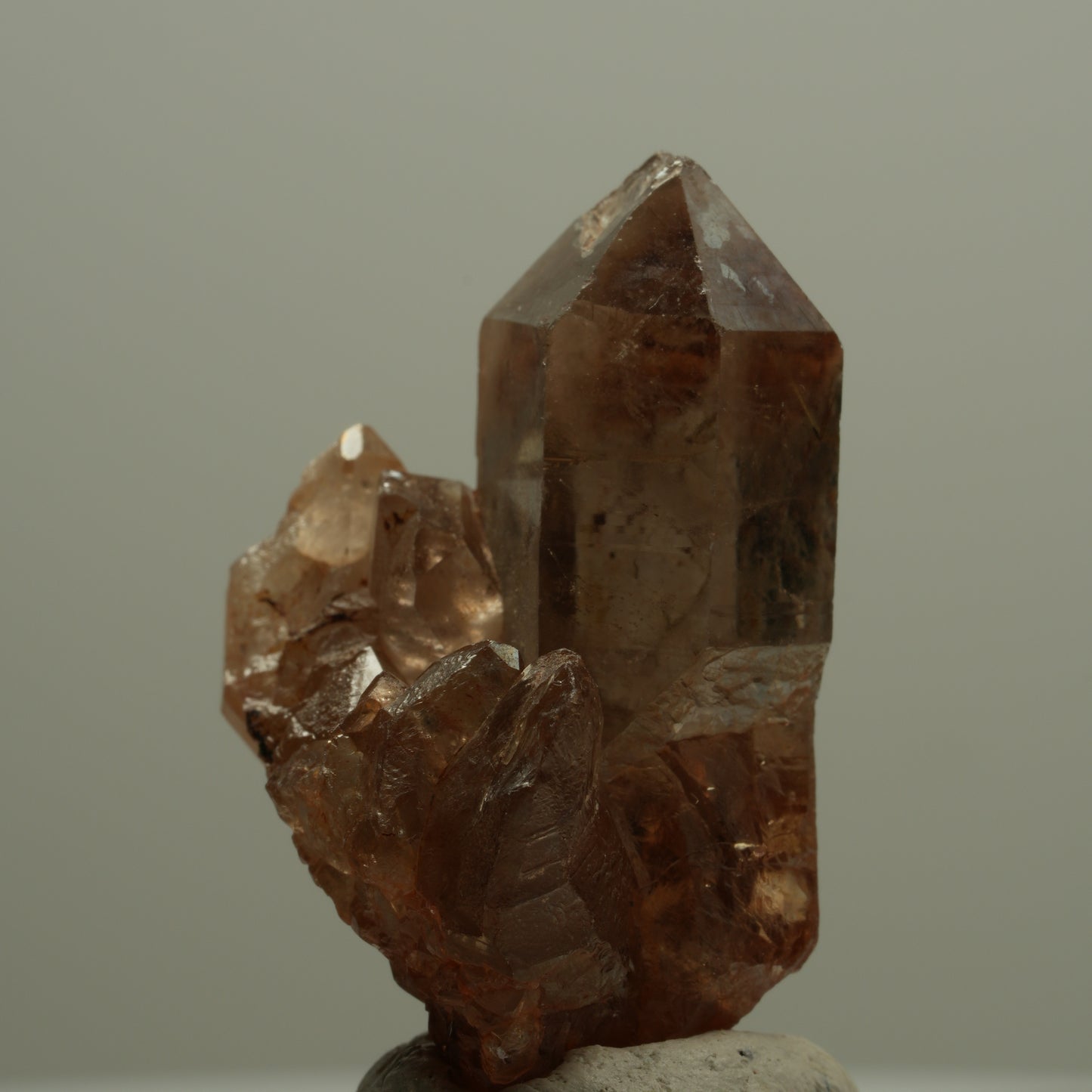 Seltene Phantom Rauchquarz Skelett Zepter Stufe Goboboseb, Namibia 39*28*21mm #14068