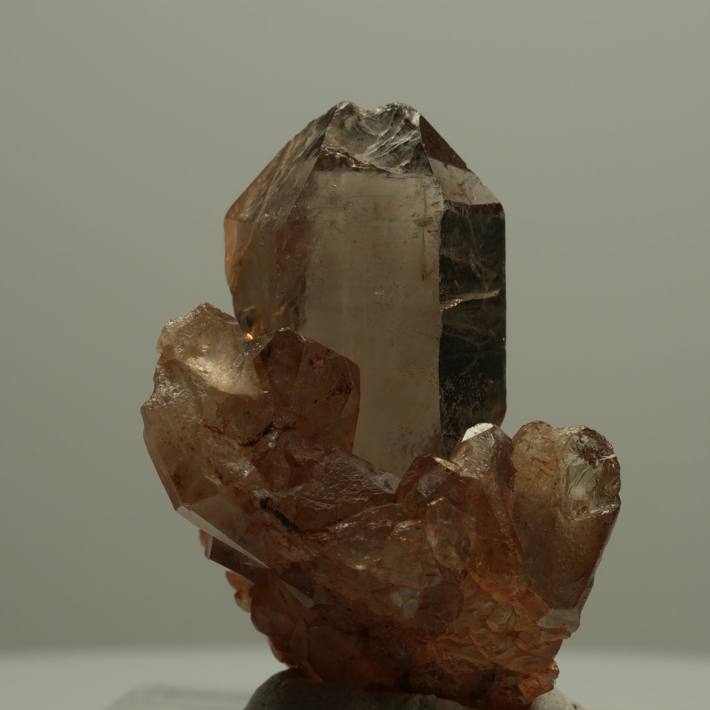 Seltene Phantom Rauchquarz Skelett Zepter Stufe Goboboseb, Namibia 39*28*21mm #14068
