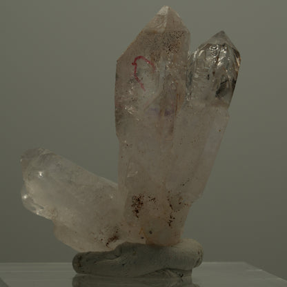 Enhydro Phantom Rauchquarz Skelett Zepter Spitzen, 2x Blase Goboboseb, Namibia 47*38*22mm #14074