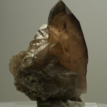 Skelett Rauchquarz Kristall Spitze mit Hyalit Opal Erongo, Namibia 62*64*28mm #14075