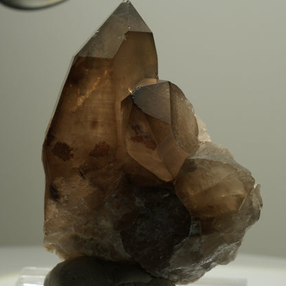 Skelett Rauchquarz Kristall Spitze mit Hyalit Opal Erongo, Namibia 62*64*28mm #14075