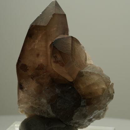 Skelett Rauchquarz Kristall Spitze mit Hyalit Opal Erongo, Namibia 62*64*28mm #14075