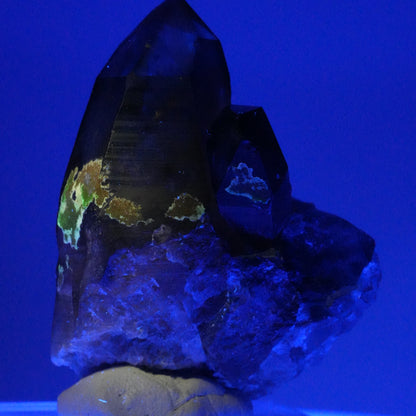 Skelett Rauchquarz Kristall Spitze mit Hyalit Opal Erongo, Namibia 62*64*28mm #14075