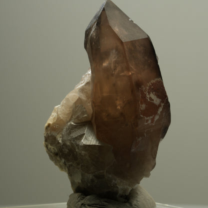 Skelett Rauchquarz Kristall Spitze mit Hyalit Opal Erongo, Namibia 62*64*28mm #14075