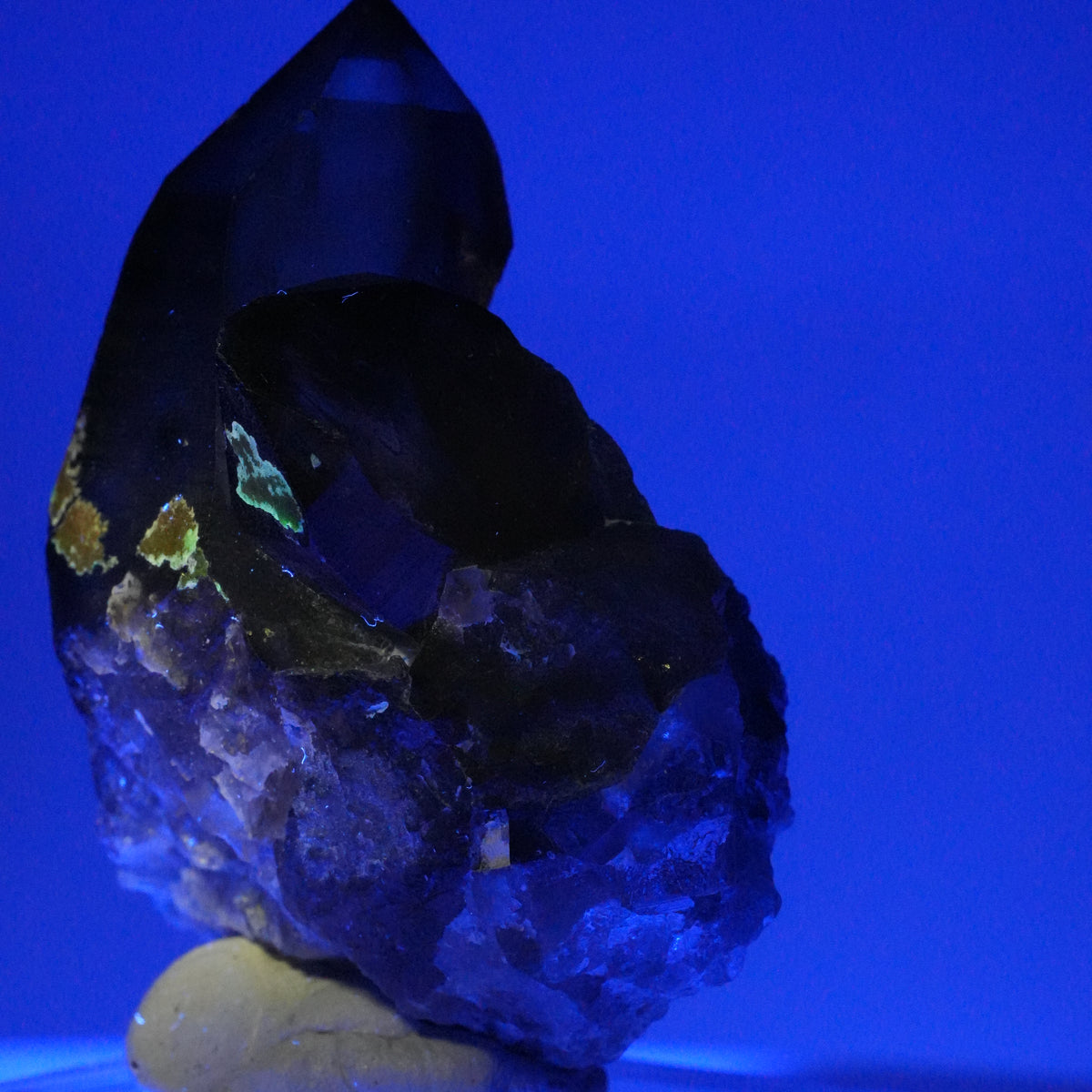Skelett Rauchquarz Kristall Spitze mit Hyalit Opal Erongo, Namibia 62*64*28mm #14075
