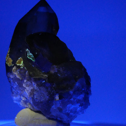 Skelett Rauchquarz Kristall Spitze mit Hyalit Opal Erongo, Namibia 62*64*28mm #14075