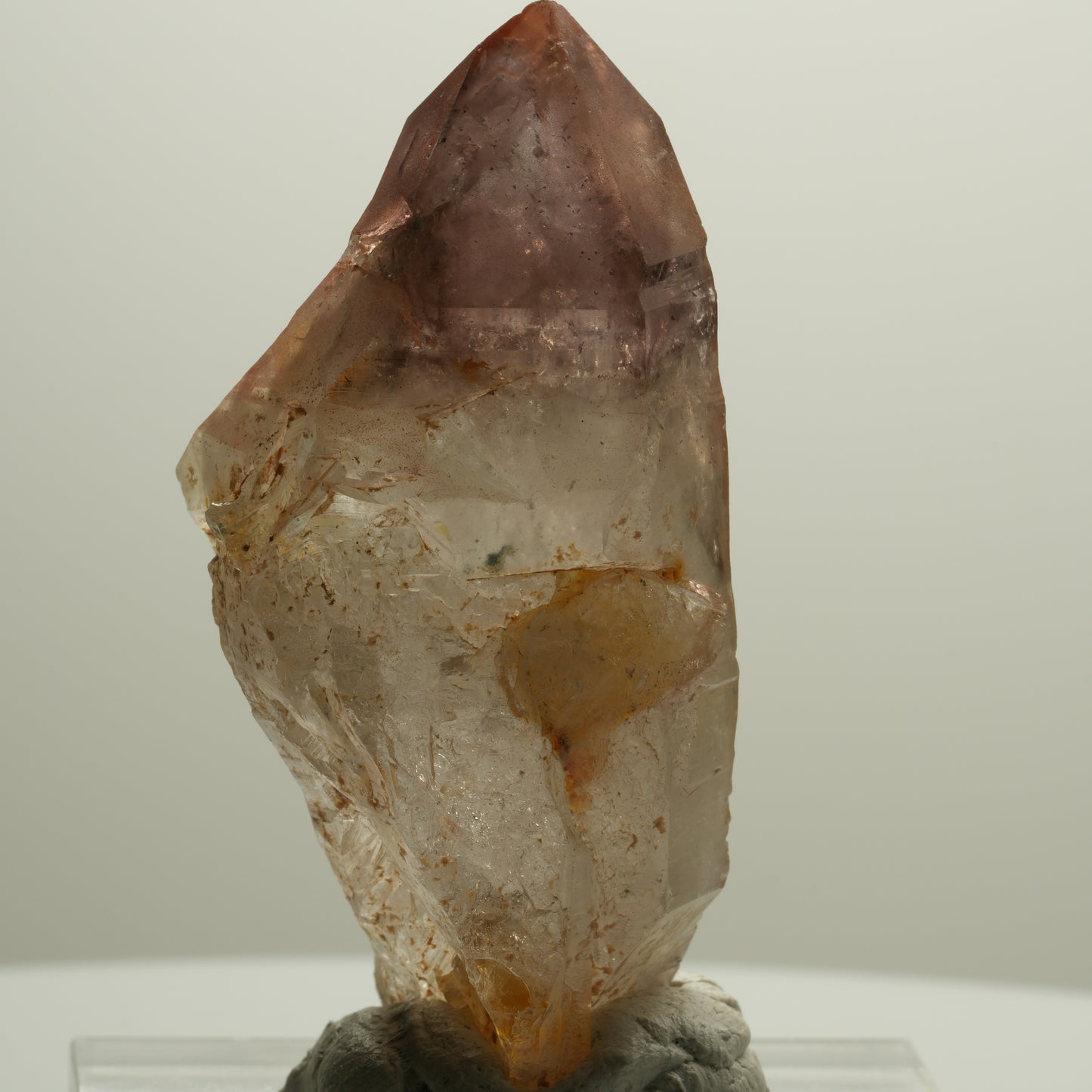 Schöne Phantom Skelett Rauchquarz Spitze Goboboseb, Namibia 63*32*24mm #14079