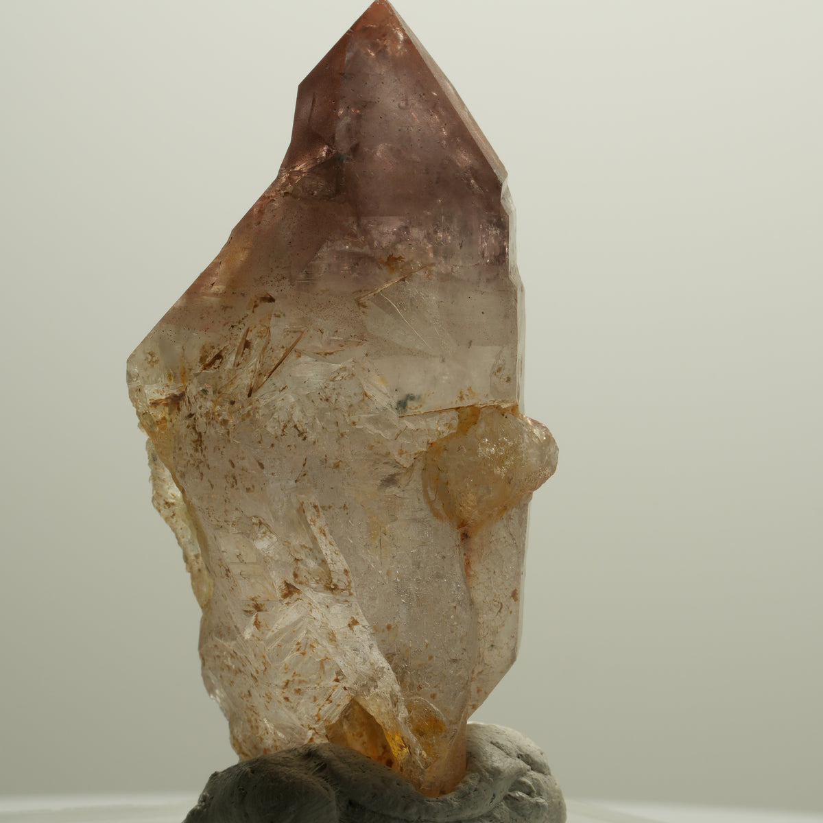 Schöne Phantom Skelett Rauchquarz Spitze Goboboseb, Namibia 63*32*24mm #14079