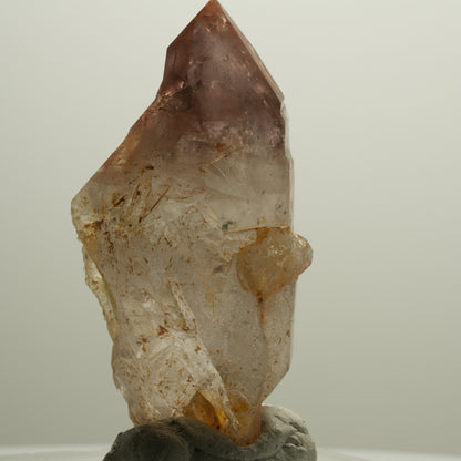 Schöne Phantom Skelett Rauchquarz Spitze Goboboseb, Namibia 63*32*24mm #14079