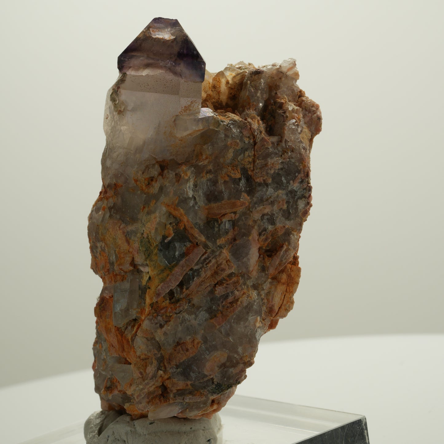 Seltene Phantom Amethyst Skelett Zepter auf Matrix Brandberg, Namibia 71*39*39mm #14080