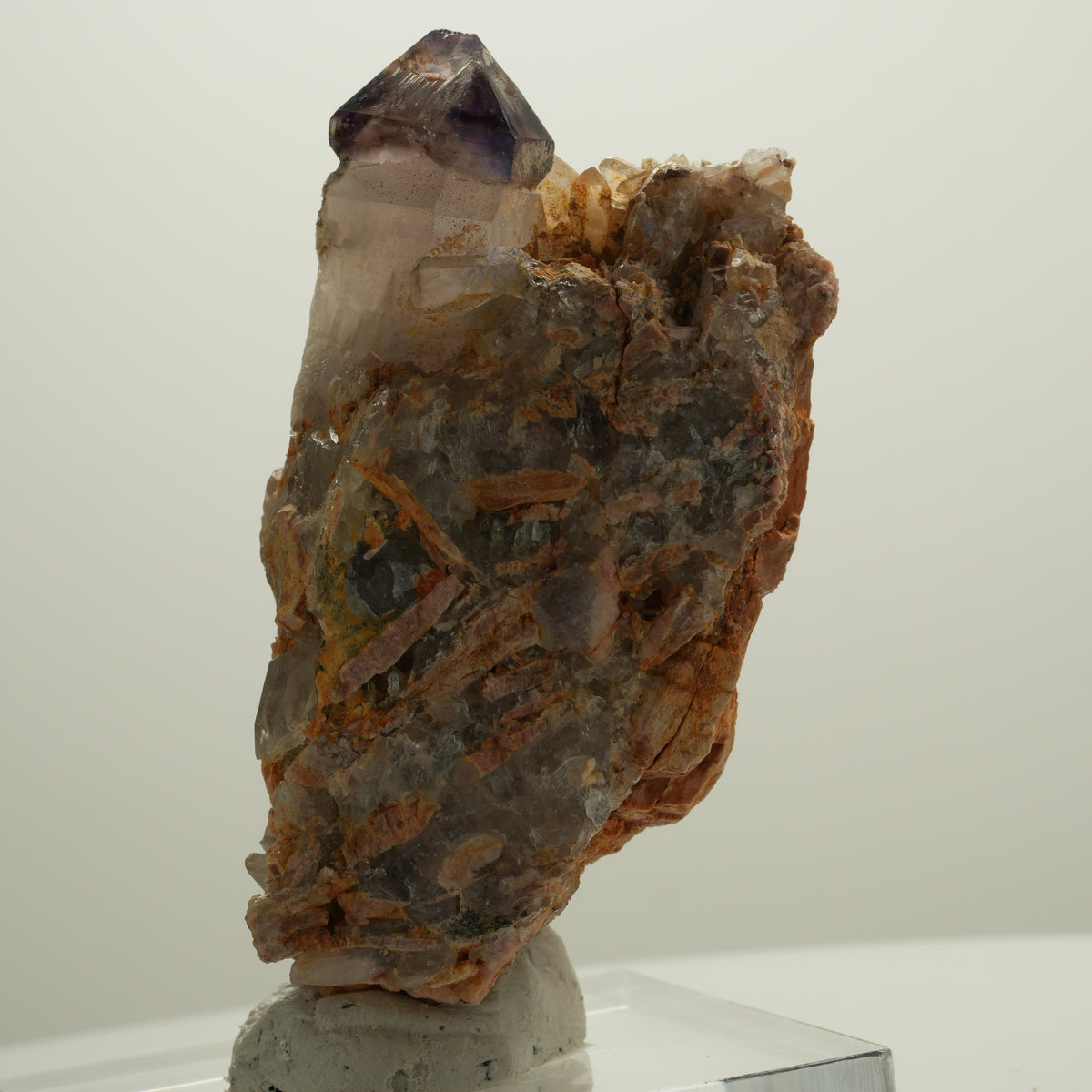 Seltene Phantom Amethyst Skelett Zepter auf Matrix Brandberg, Namibia 71*39*39mm #14080