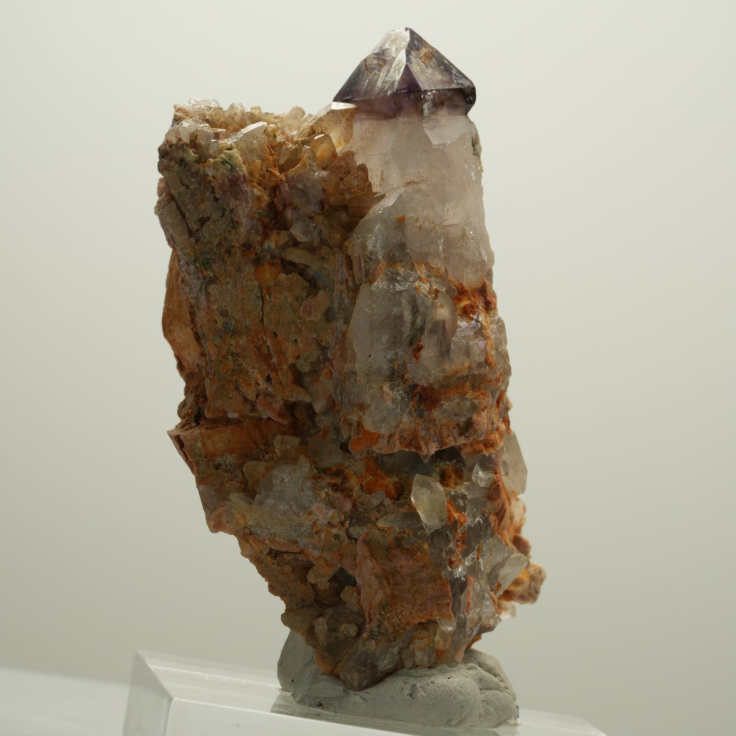 Seltene Phantom Amethyst Skelett Zepter auf Matrix Brandberg, Namibia 71*39*39mm #14080