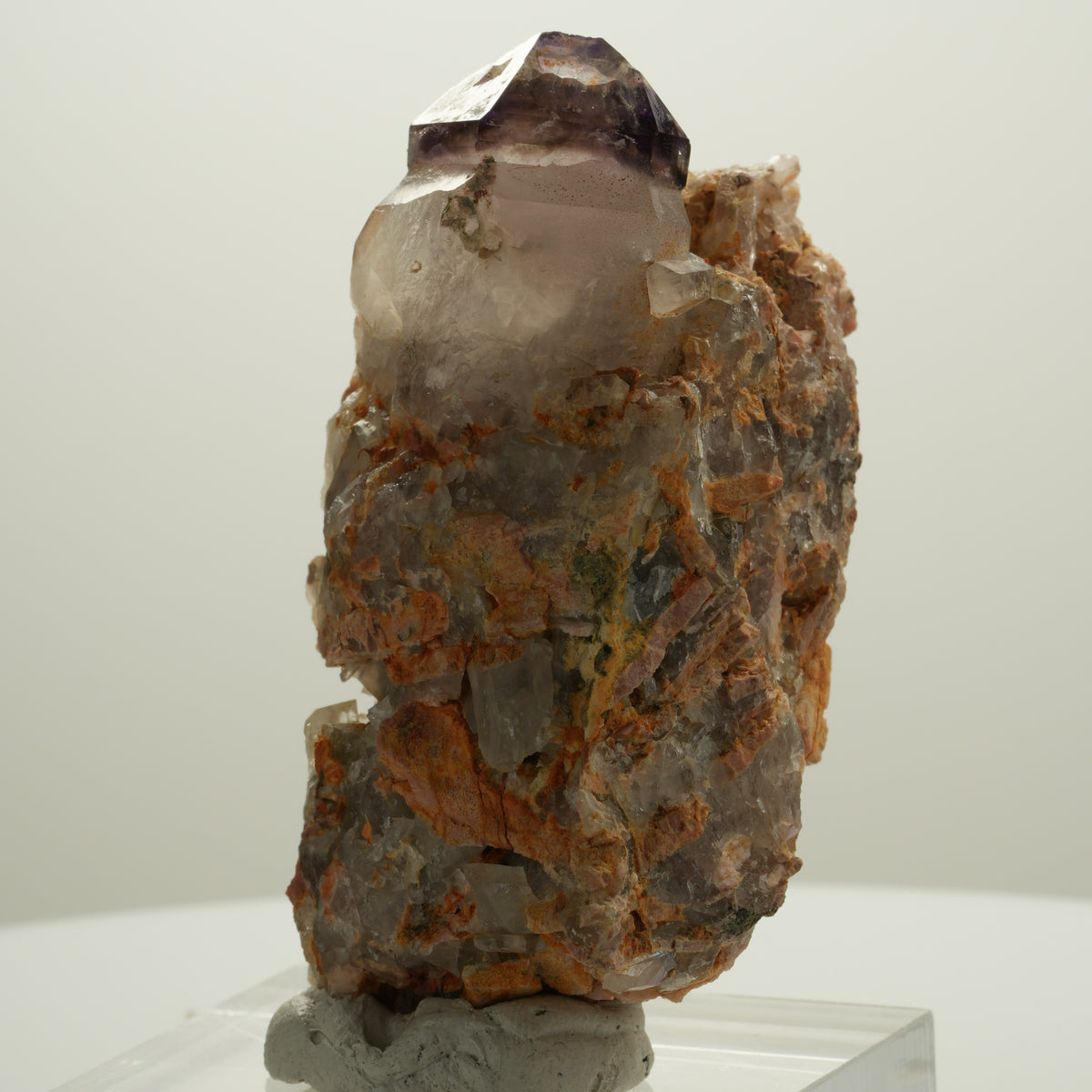 Seltene Phantom Amethyst Skelett Zepter auf Matrix Brandberg, Namibia 71*39*39mm #14080