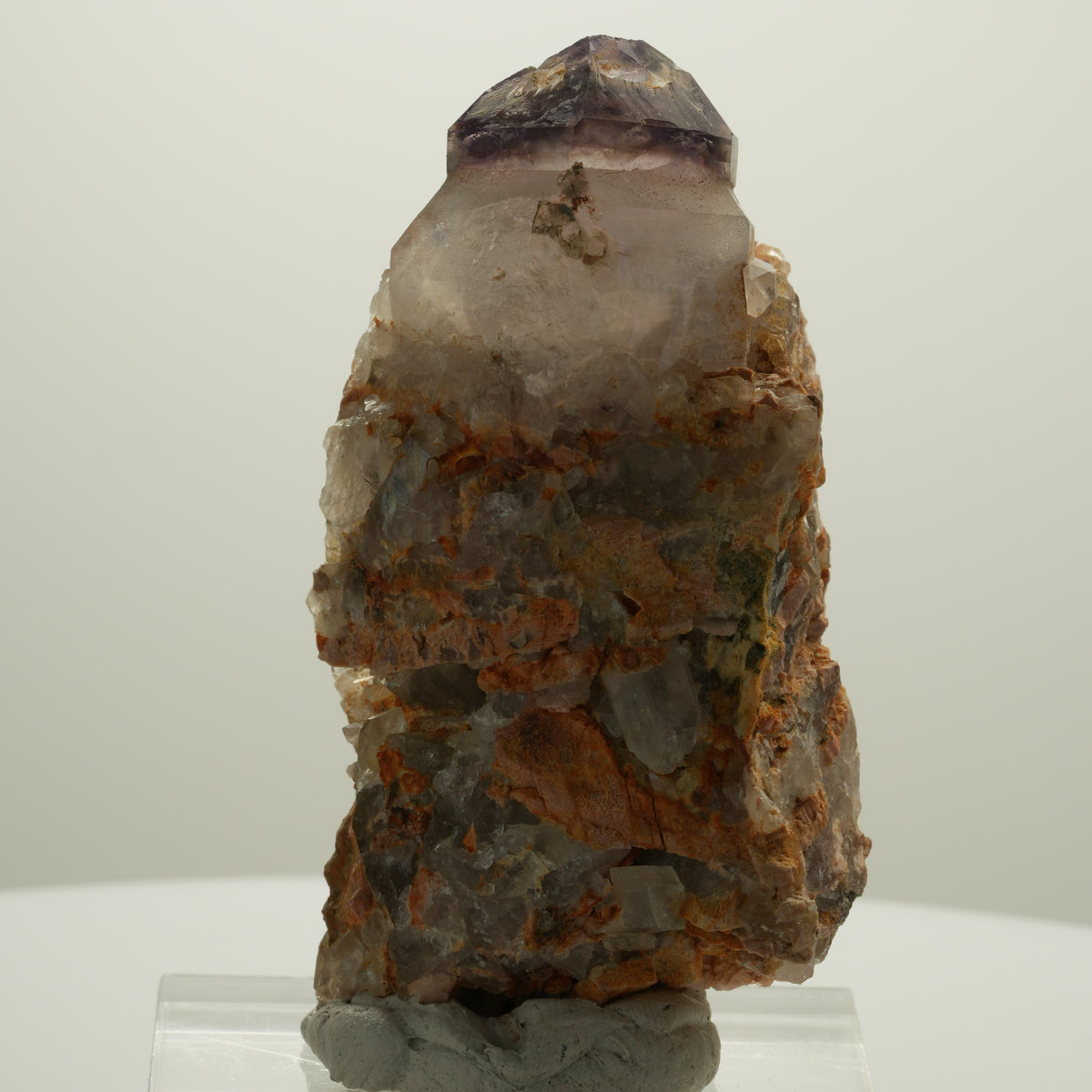 Seltene Phantom Amethyst Skelett Zepter auf Matrix Brandberg, Namibia 71*39*39mm #14080